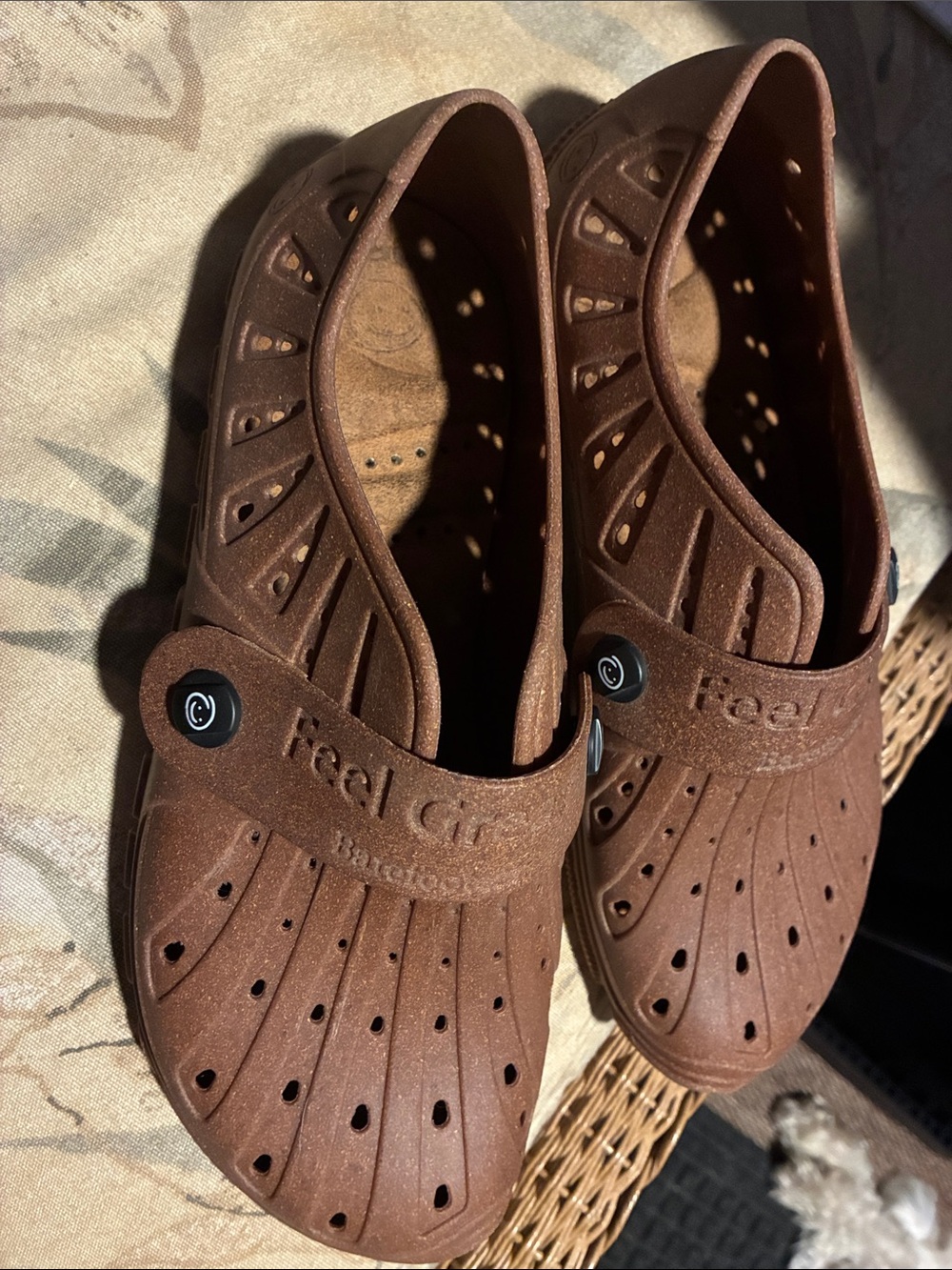 Brown Water-Friendly Slip-On Sandals by Barefooters
